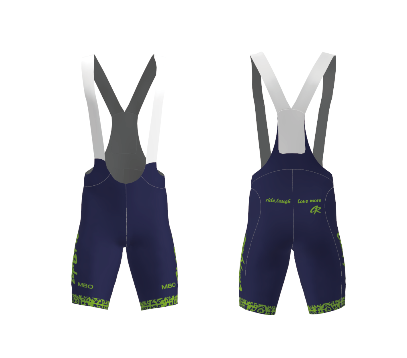 Farad Hall - Pro Custom bib shorts (Laser cut)-Blue