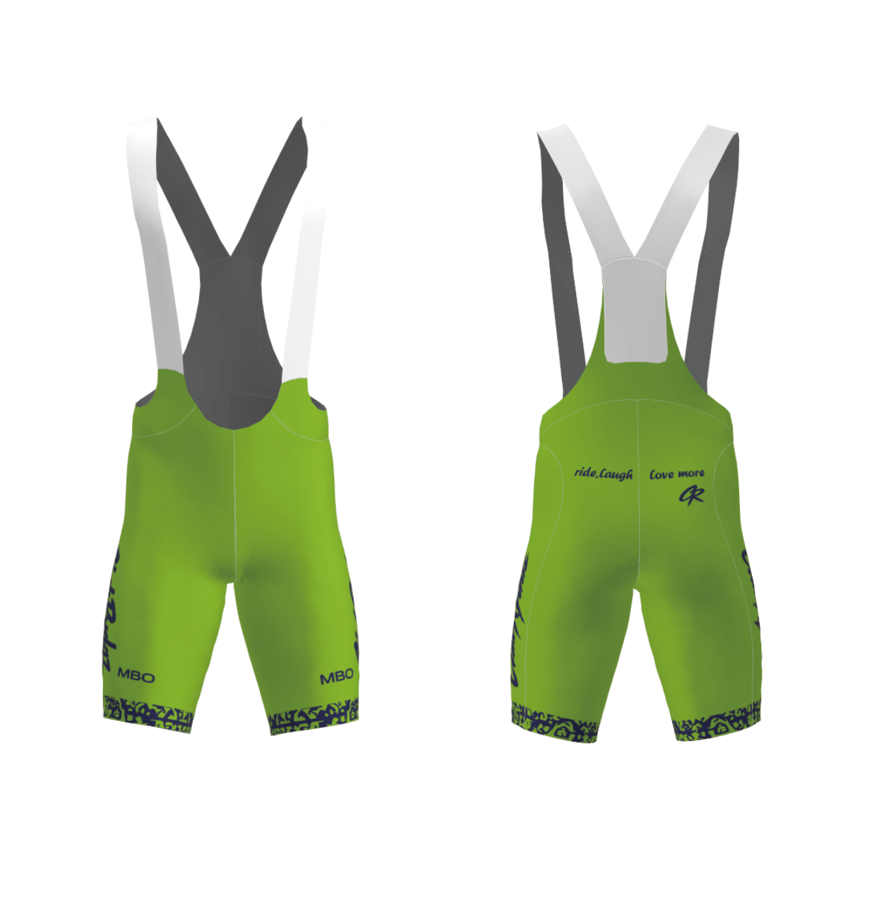 Farad Hall - Pro Custom bib shorts (Laser cut)-Green